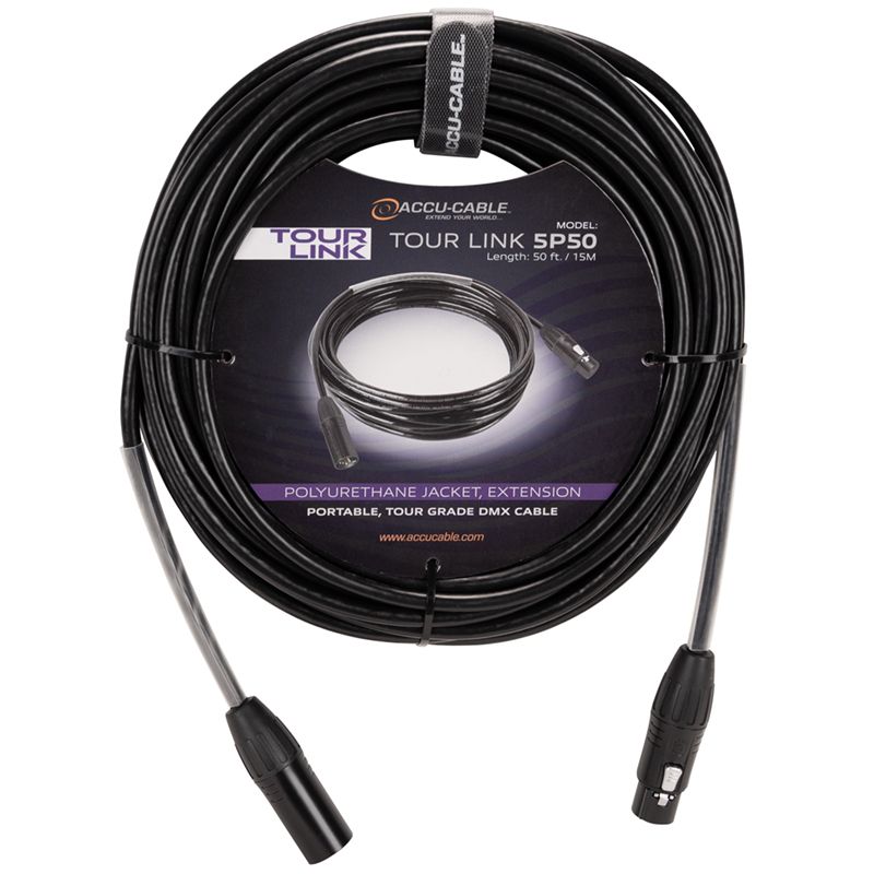 Accu-Cable DJ Tour Link 5P50 | 50ft (15M) 5-Pin DMX Cable