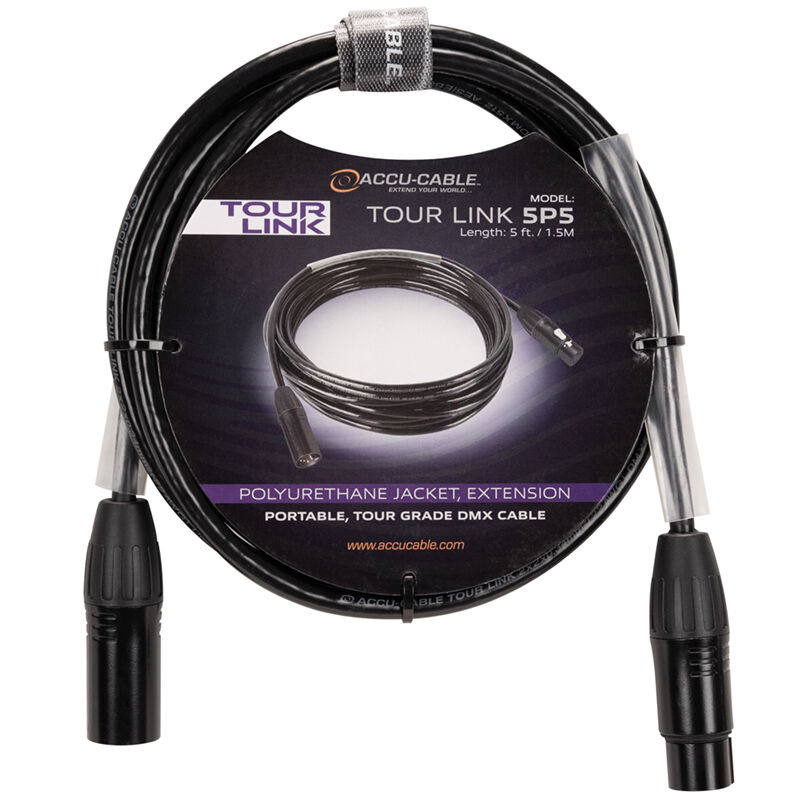 Accu-Cable Tour Link 5P5 | 5ft. Tour Grade DMX Cable