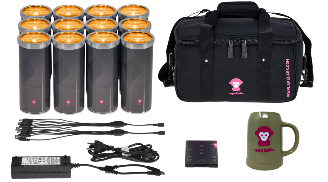 Ape Labs Can 2.0 Grey Promo RoadPack | 12pc IP65, Grey with Accessories