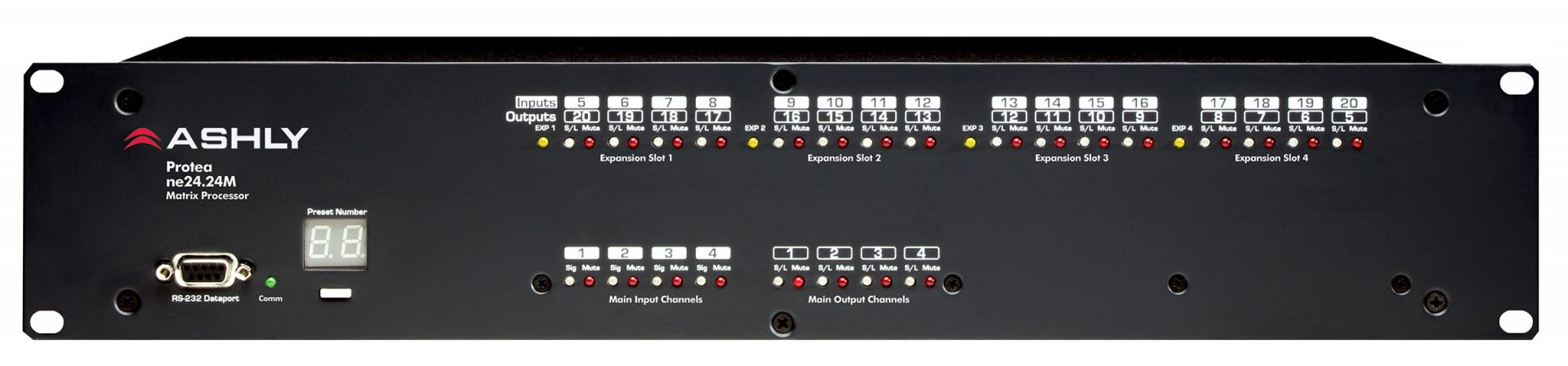 Ashly Protea ne24.24M (4x8) | DSP Matrix Processor, Expandable to 24 Channels