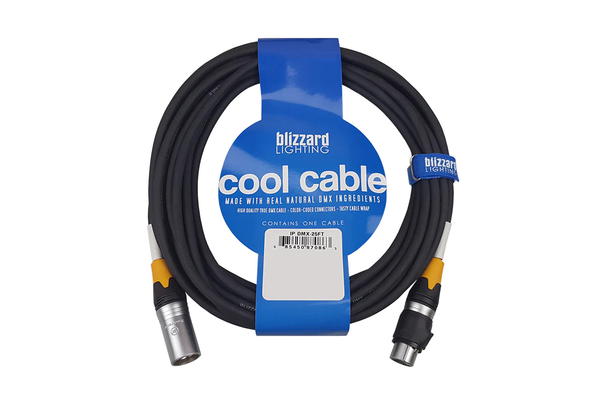 Blizzard Lighting DMX-IP-25Q | 25 ft. IP Rated 3-Pin DMX Cable