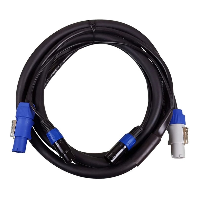 Blizzard Lighting DMX5PC-15 | 5-Pin DMX + powerCON Compatible Combo Cable - 15ft