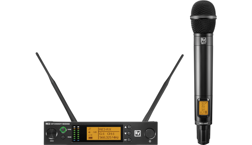 Electro-Voice RE3-ND76 (Freq: 5L) | UHF Wireless Mic System with ND76 Cardioid Capsule