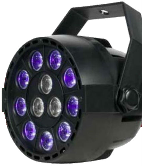 Eliminator Mini Par UVW LED | 9W Blacklight + White