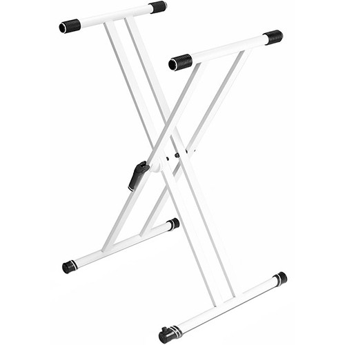 Gravity Stands KSX 2W | Double X-Braced Keyboard Stand - White