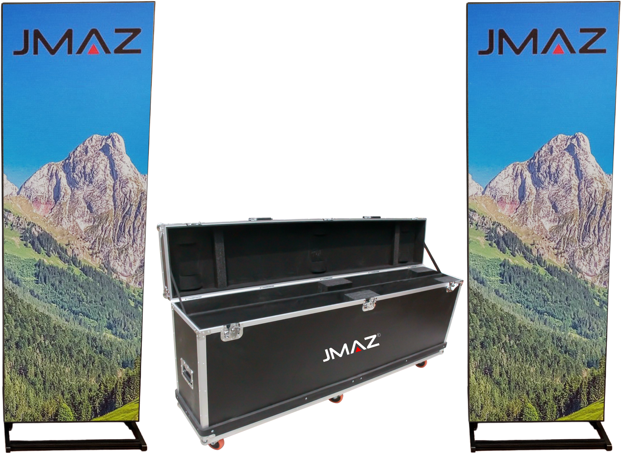 JMaz Crisp G2 Pack | 80in 2.5mm GOB LED Poster: 2x Digital Signs, 1x Case