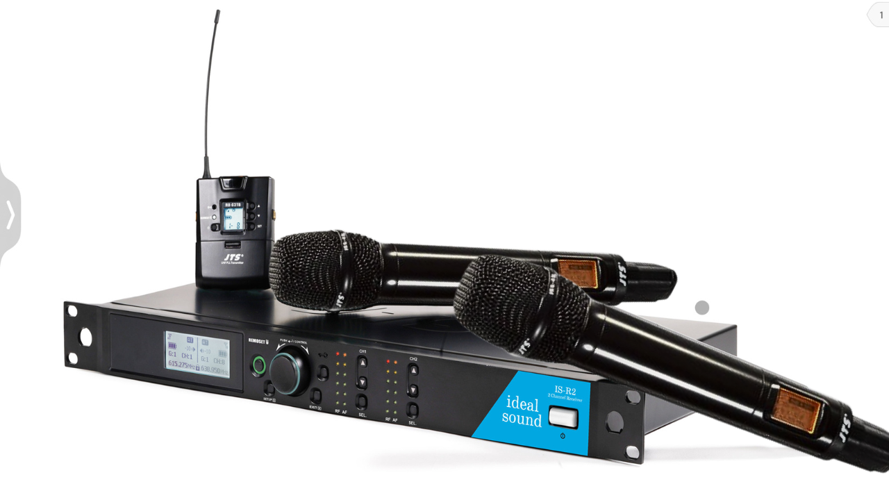 JTS IS-R2/JSS-4A | 2 Mic Wireless System w/ Condenser Capsules