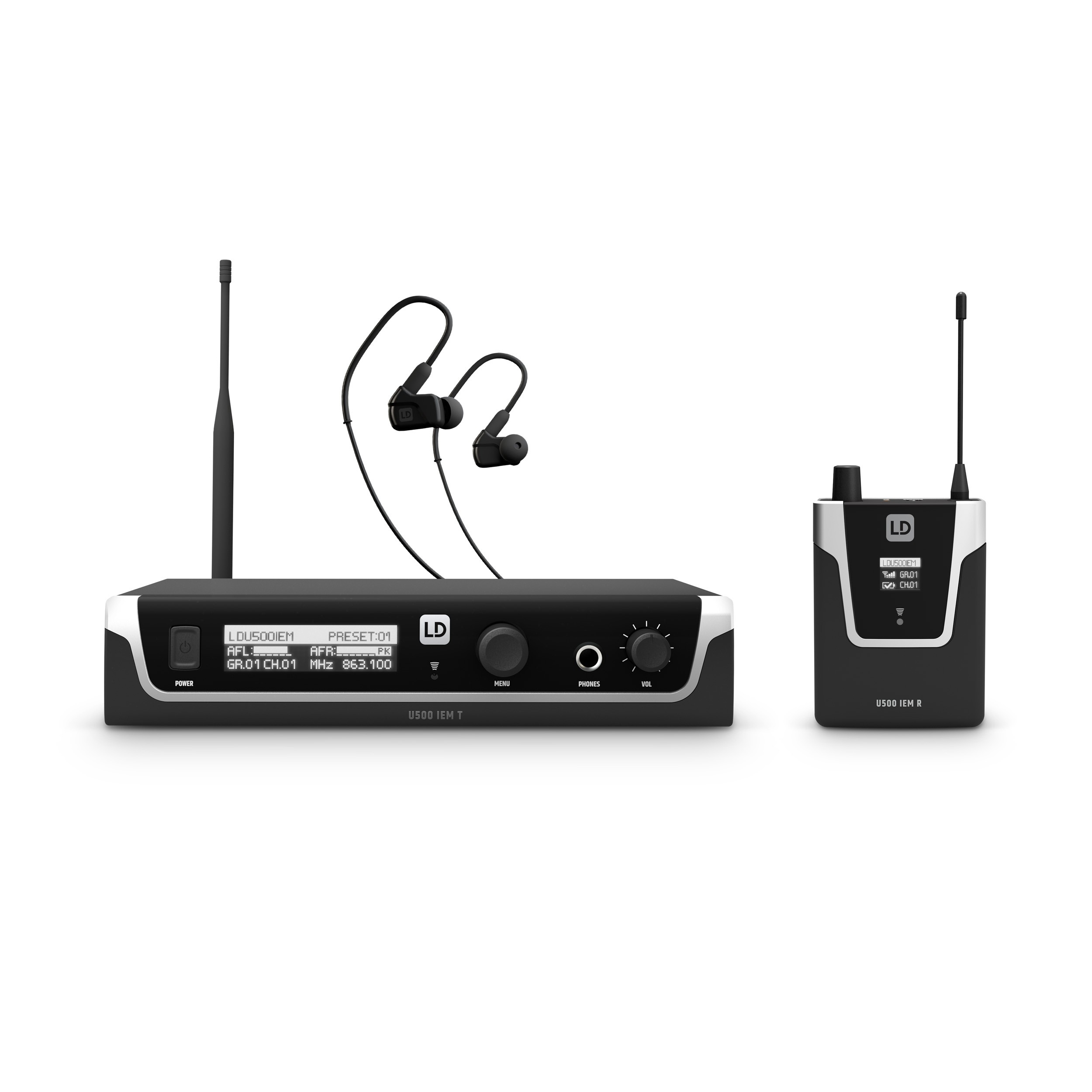 LD Systems U505.1 IEM HP | In Ear Monitor System with Earphones