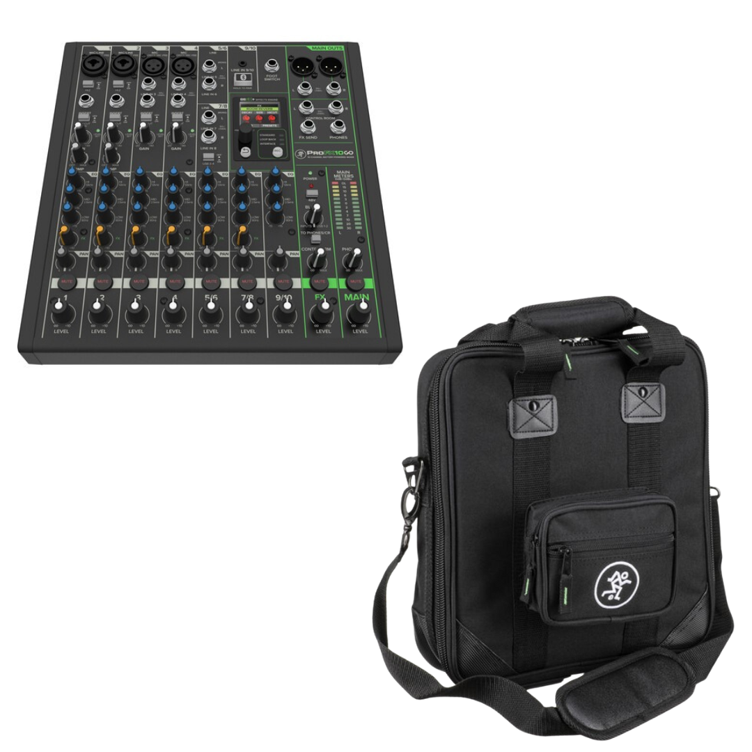 Mackie ProFX10 GO with Carry Bag Bundle