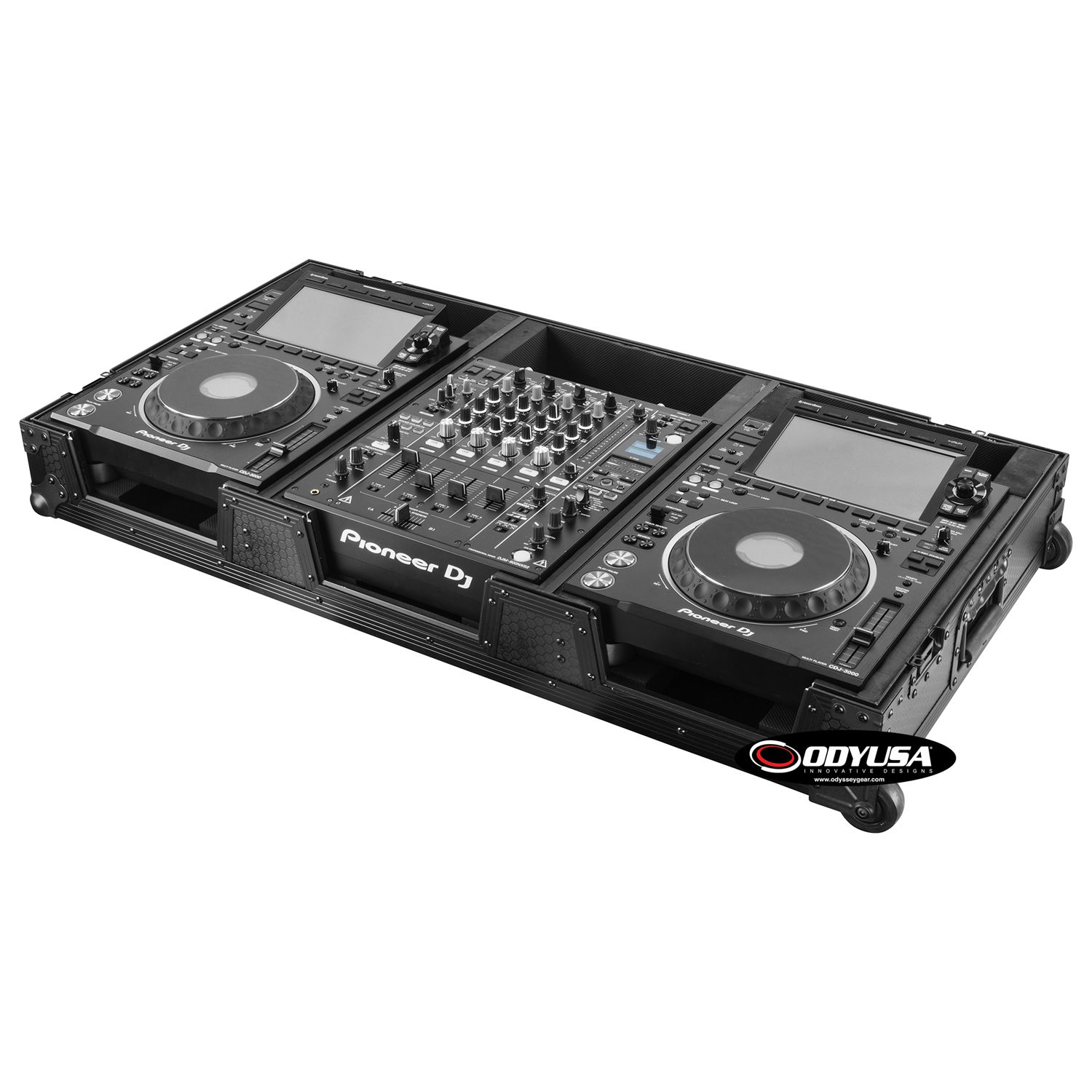 Odyssey 810158 | Coffin Case for 12in Mixer + (2) Pioneer CDJ-3000