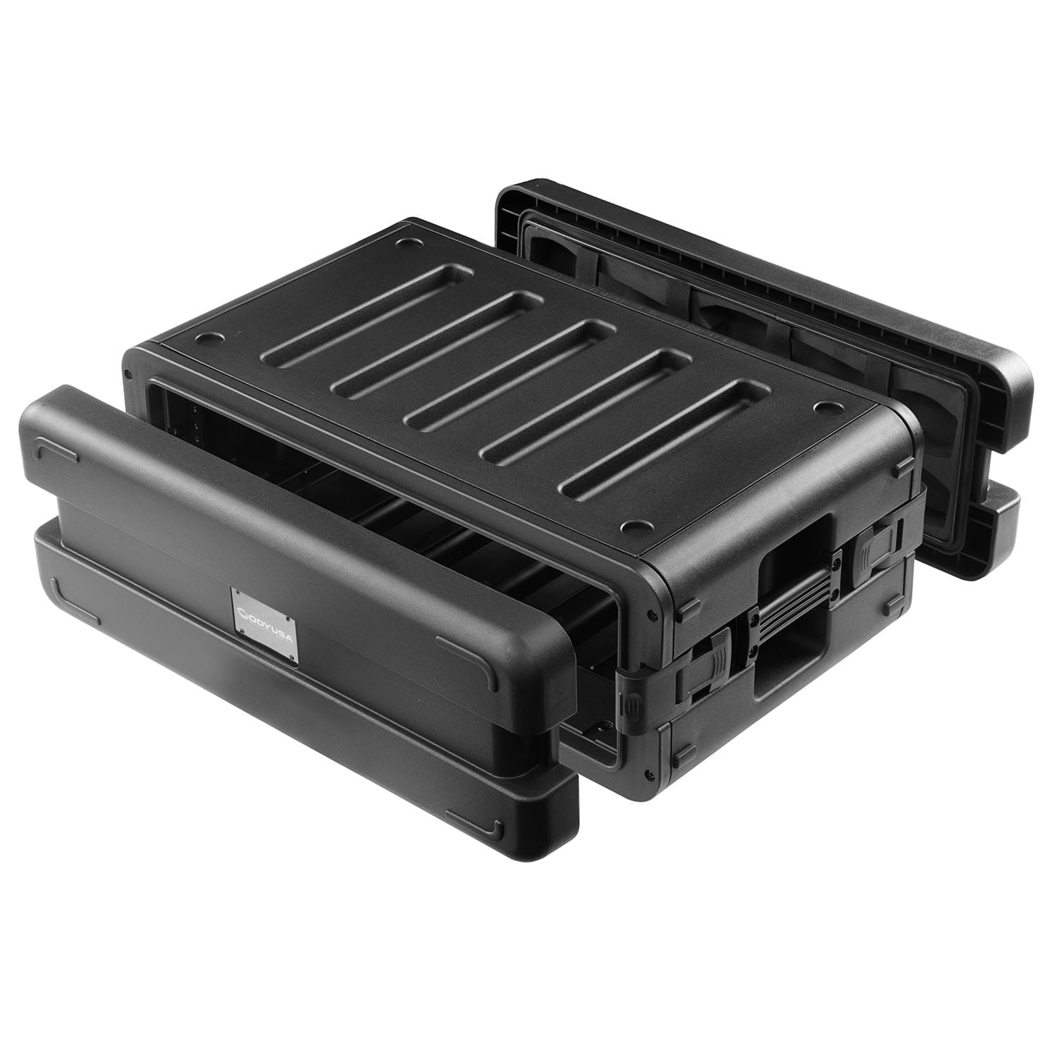Odyssey VR3XSMIC4ZP | Watertight 3U XS Rack Case with 4 Microphone Compartments