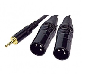 ProX XC-CMXM5 | 5ft 1/8in to Dual XLR Male Cable