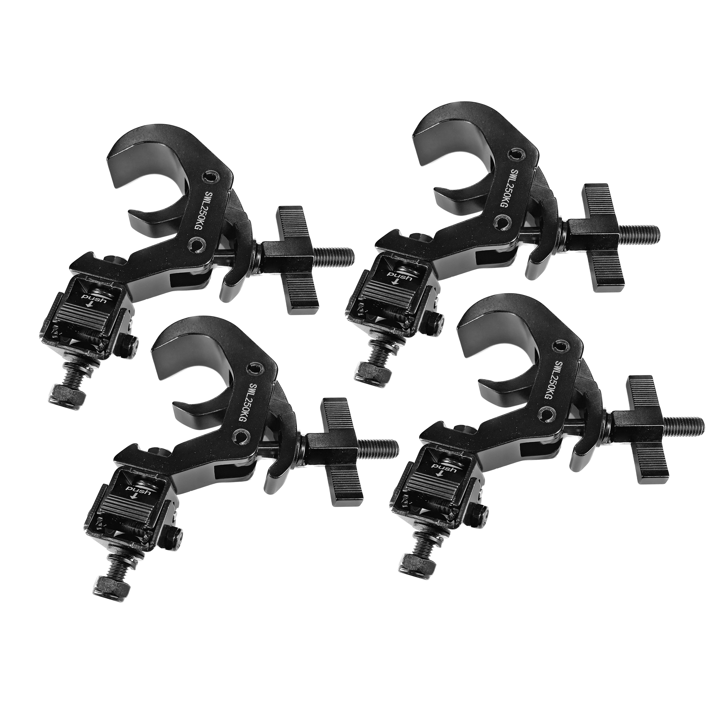 ProX T-QFC12X4 | Set of 4 Quick 90º Folding Clamp Adapters with T-C12 Truss Clamps