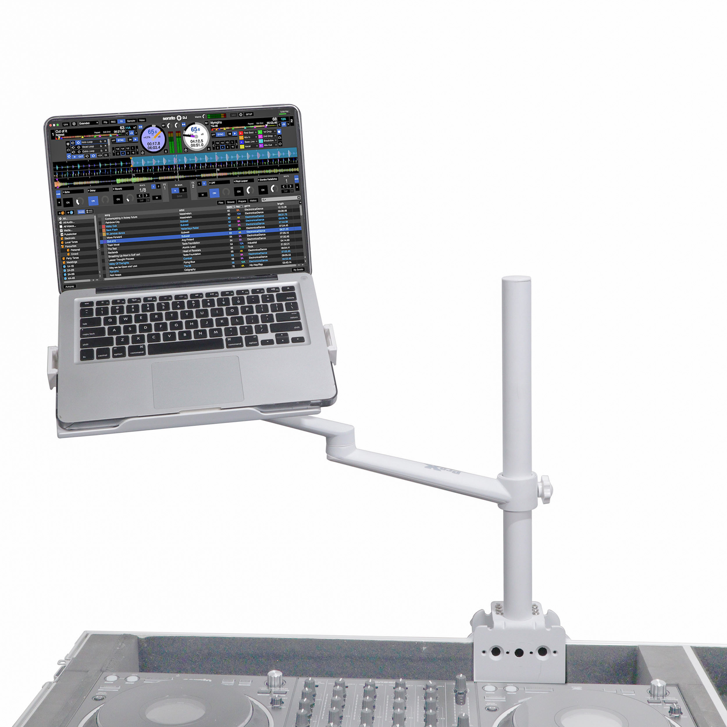 ProX X-FLEXARMWH White | Adjustable Arm Stand for Laptops, Monitors, and Projectors