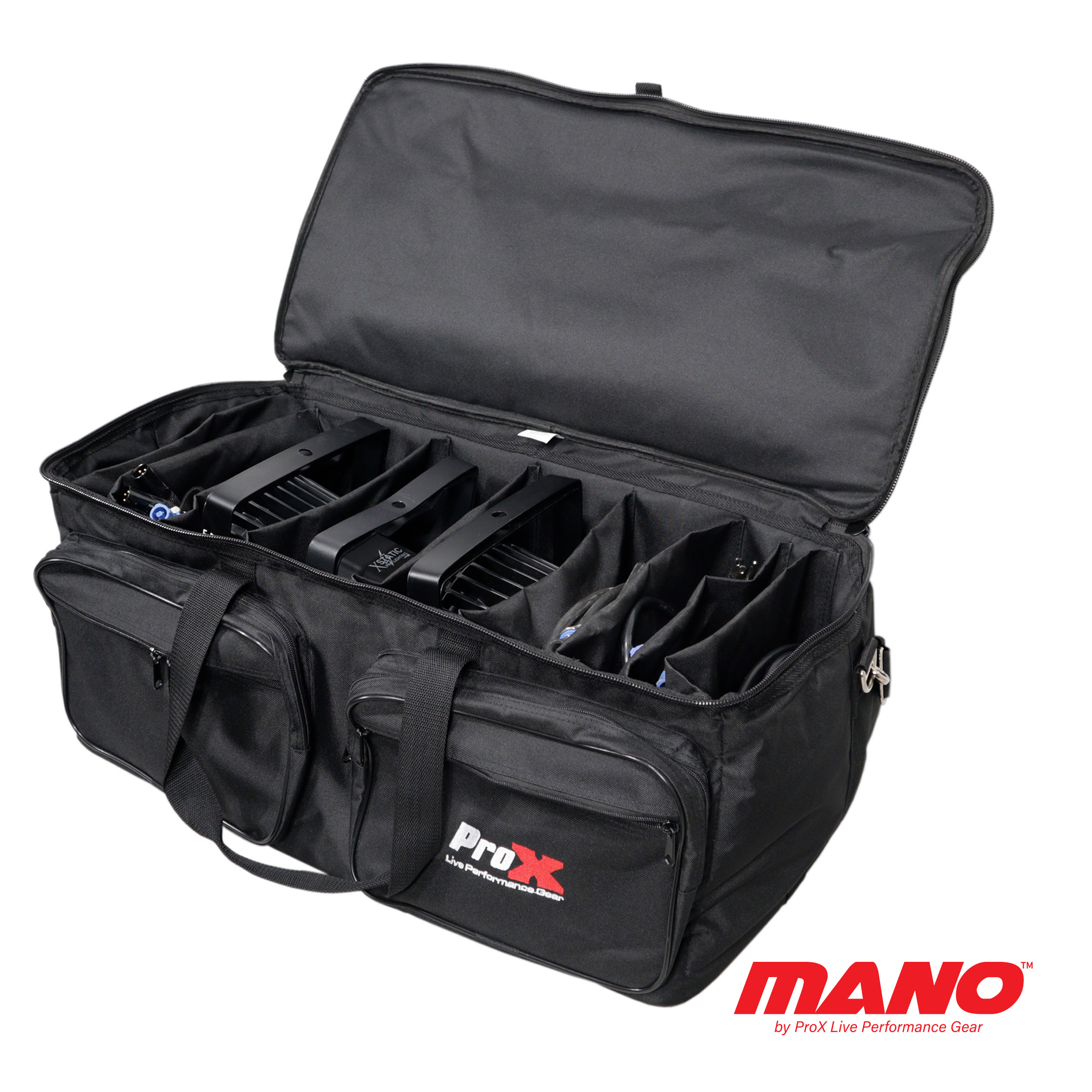 ProX XB-CP46 | Large Utility Carry Bag with Organizing Dividers for Cables, LED Lighting, and More