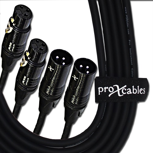 ProX XC-DXLR03 | 3' Dual XLR-M to Dual XLR-F Cable