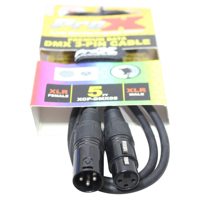 ProX XCP-DMX05 | 5ft DMX Cable (3-Pin)