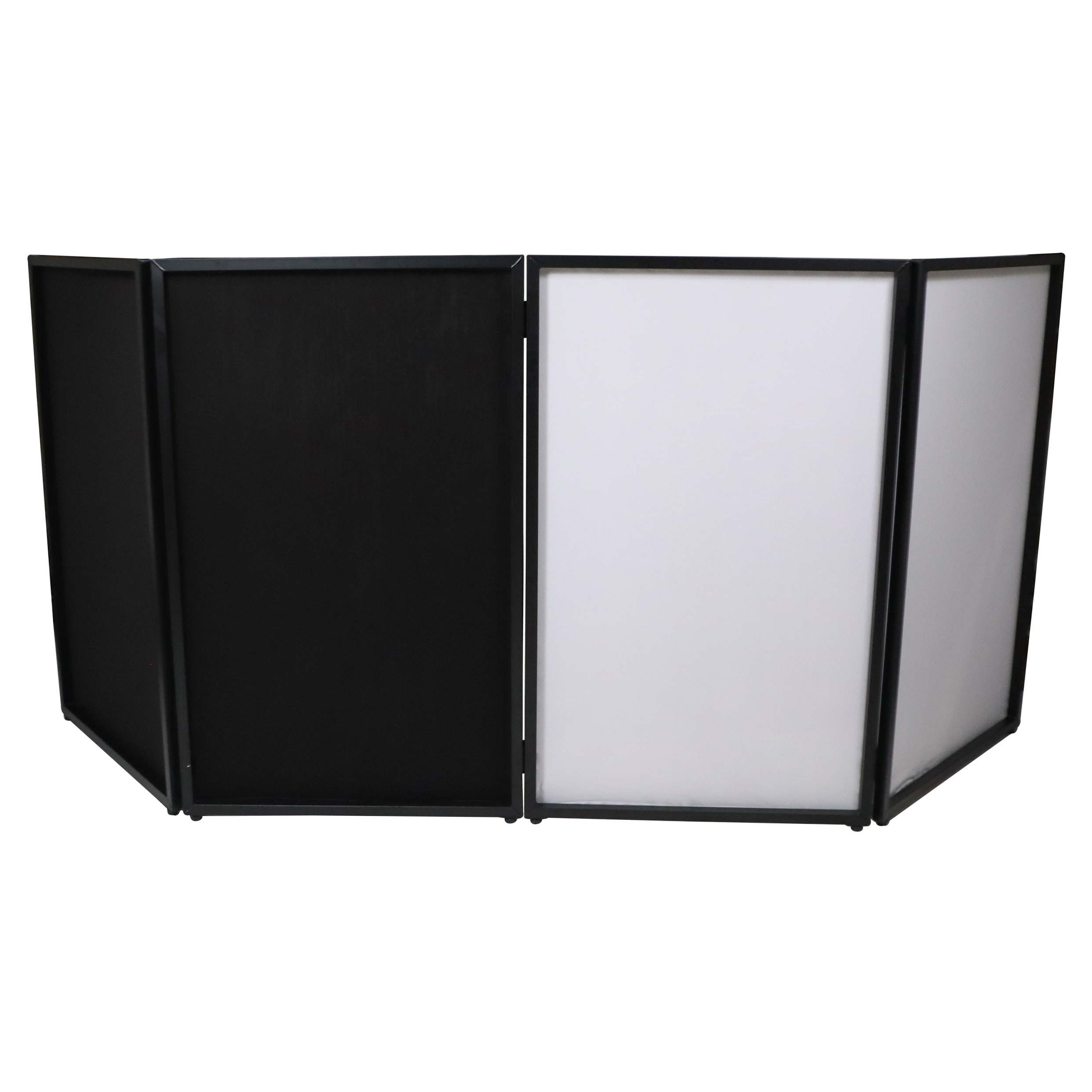 ProX XF-4X3048B MK3 | 4-Panel DJ Facade with Black & White Scrims, Shelves, and Carry Bag