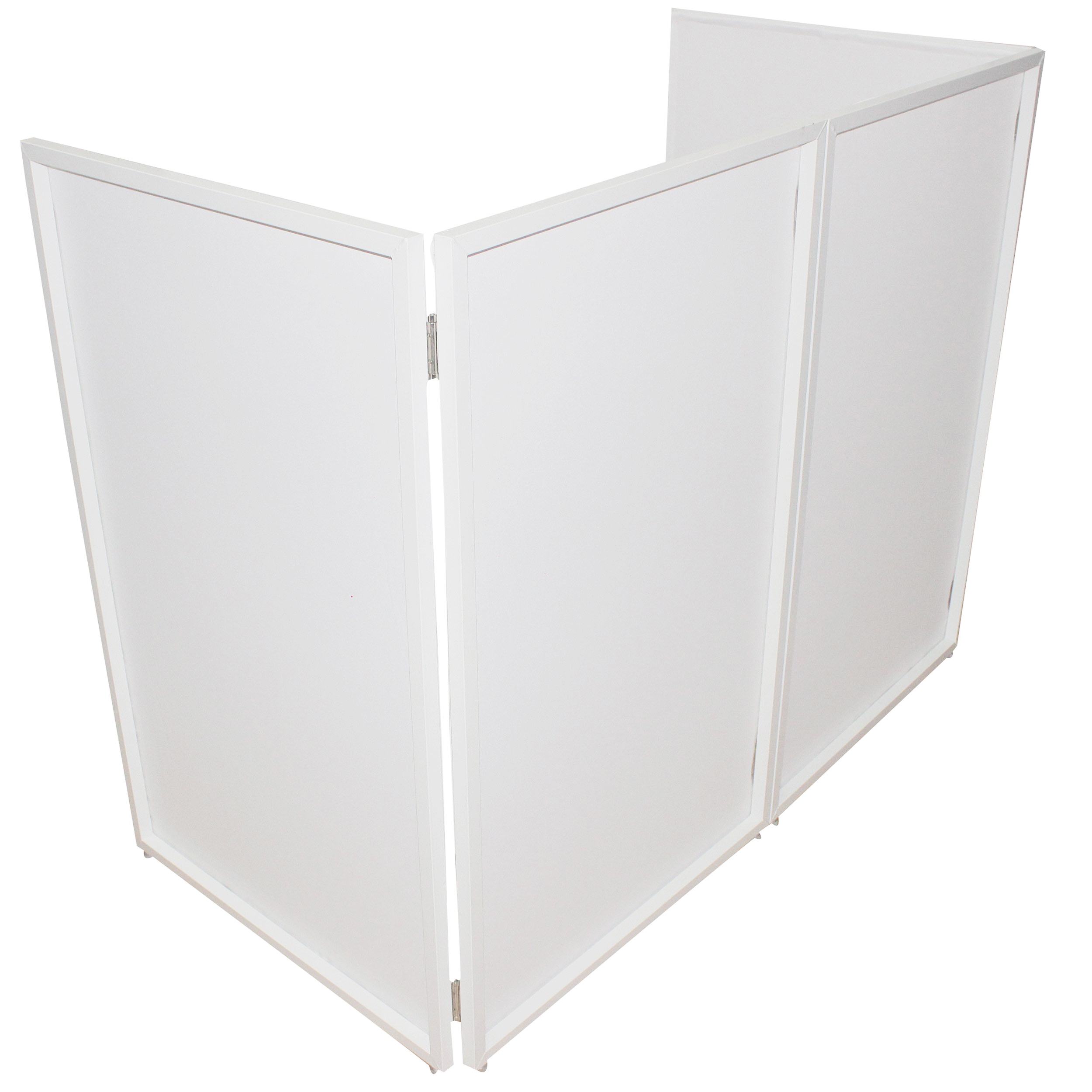 ProX XF-4X3048W MK3 | Four-Panel DJ Facade with White Frame and Carry Bag