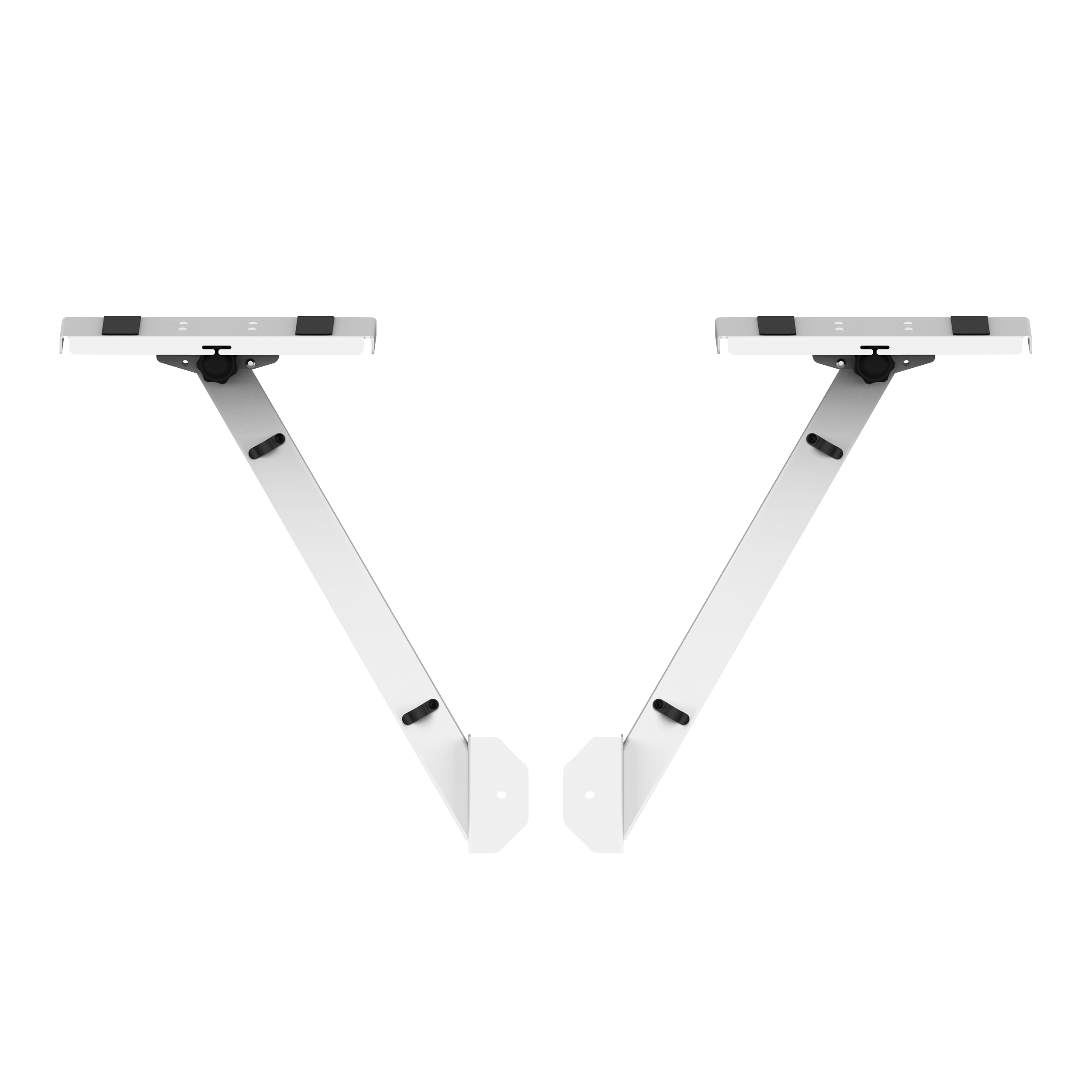 ProX XF-B3 SIDE SHELF WH | White pair of Side Mounting Stand for DJ Table Workstation