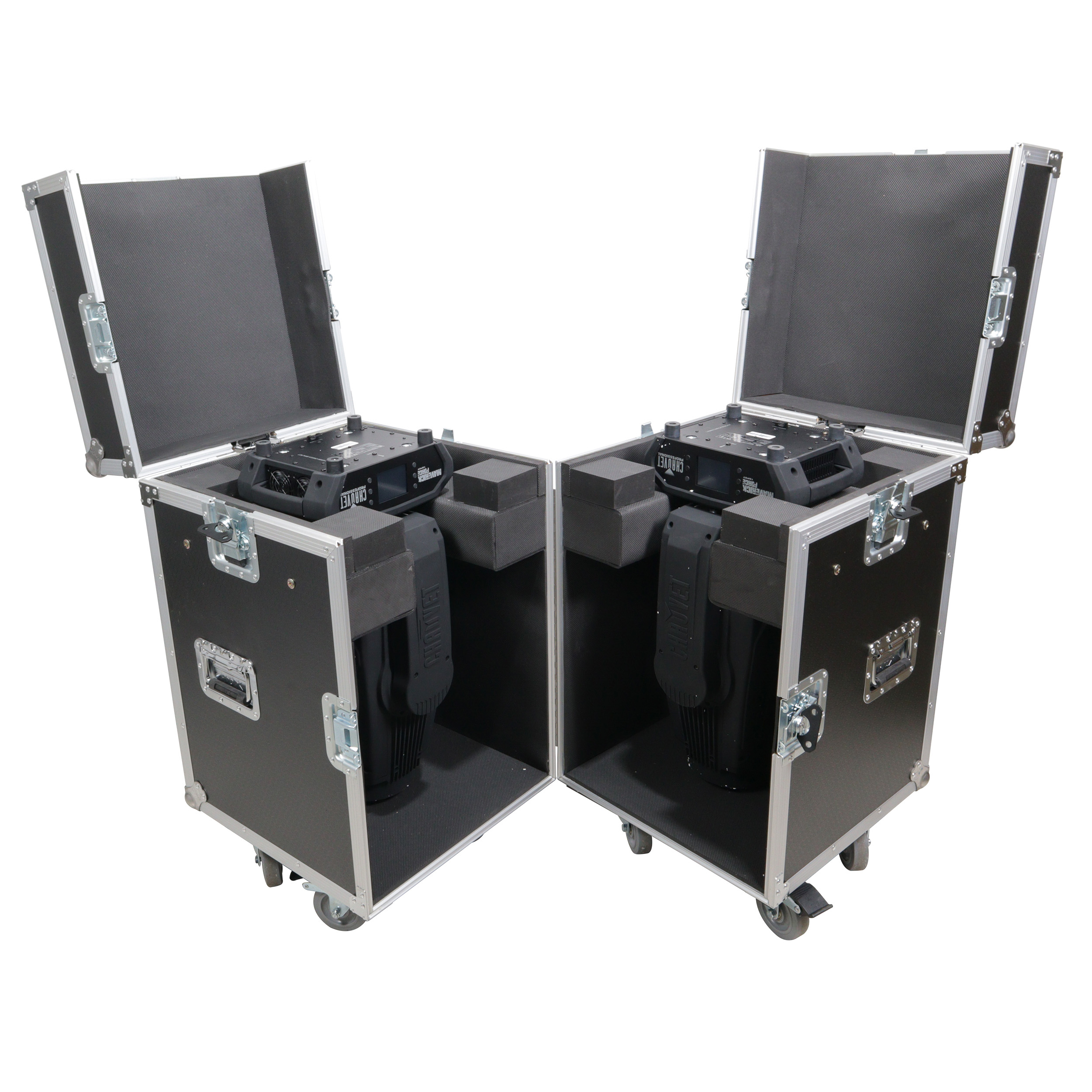 ProX XS-MH275X2W | Dual Moving Head Fixtures ATA Flight Style Road Case