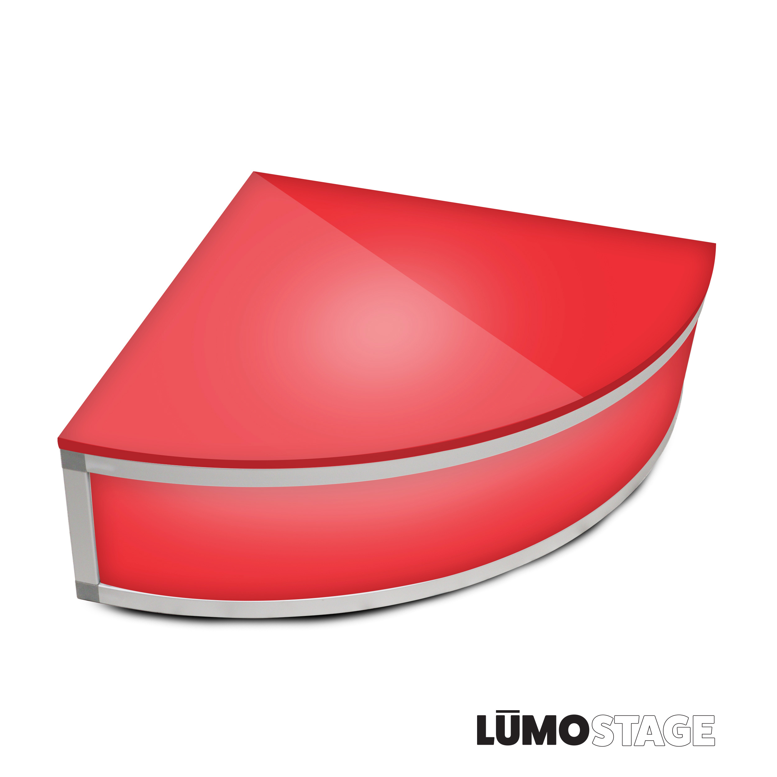 ProX XSA-2X2-8QR | Lumo Stage Acrylic Platform 2'x'2x8" Rounded Cube Section