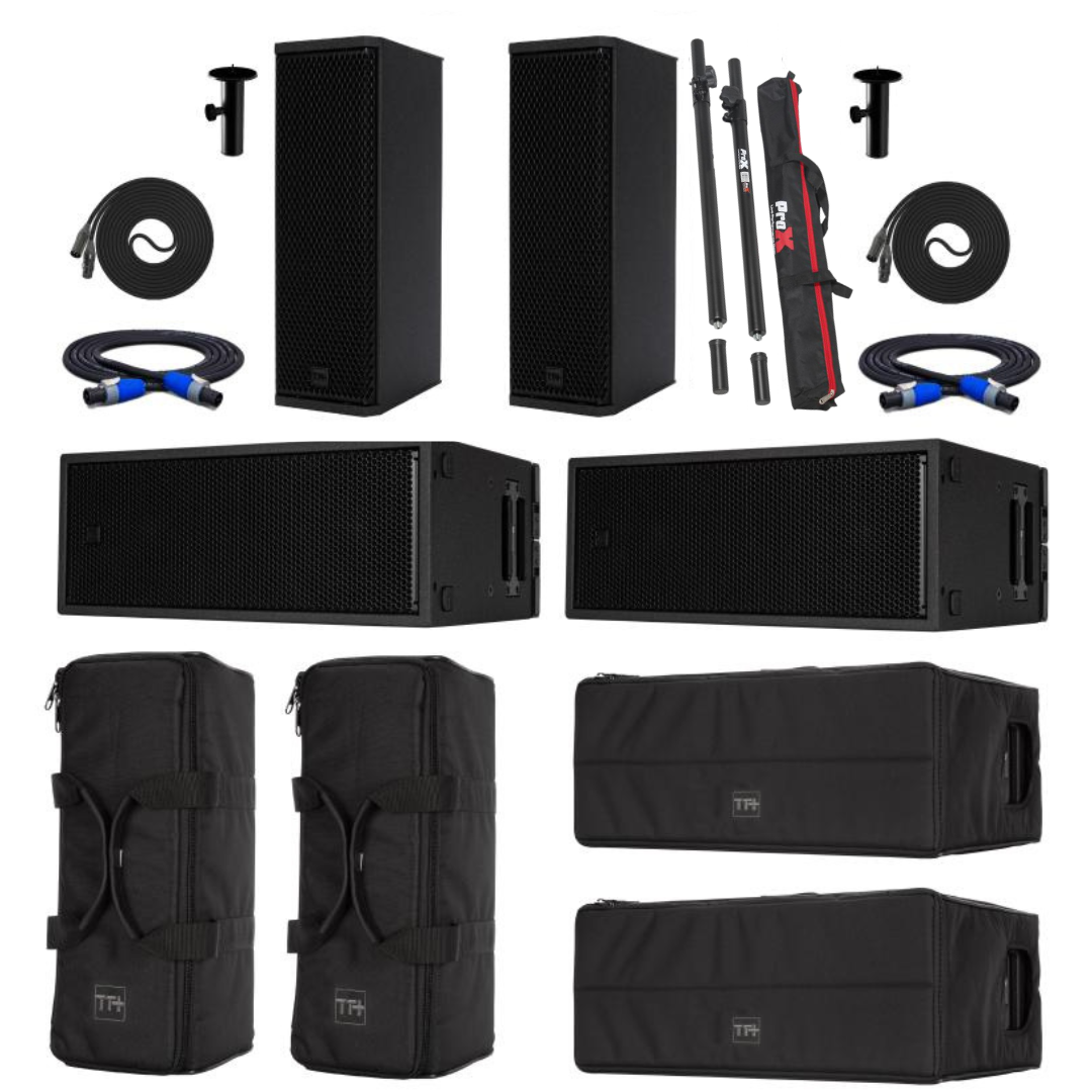 RCF TT Pack Mobile | 2x TT-515 & 2x TT-808 System with Bags & Accessories