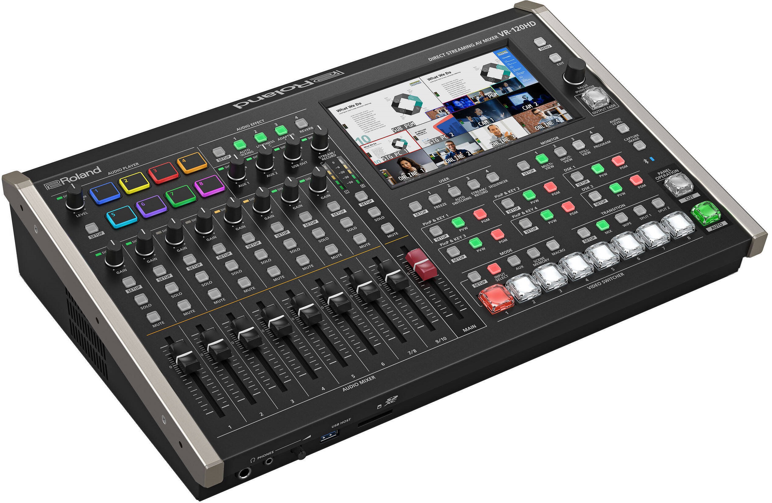 Roland VR-120HD | Direct Streaming AV Mixer with PTZ Control & Advanced Automation