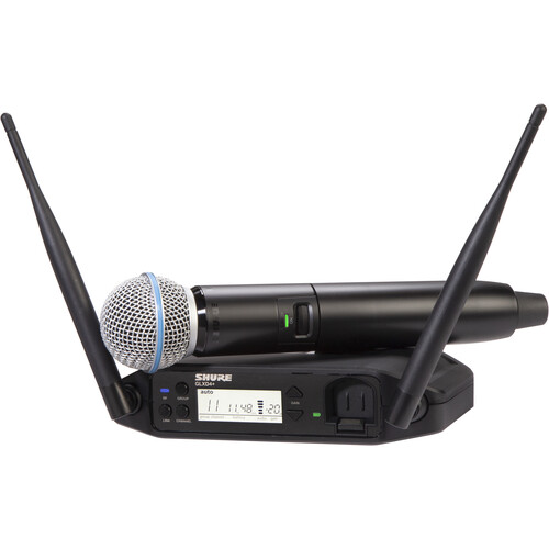 Shure GLXD24+/B58-Z3 | Dual-Band Wireless Vocal System with BETA 58A Microphone (Z3: 2.4, 5.8 GHz)