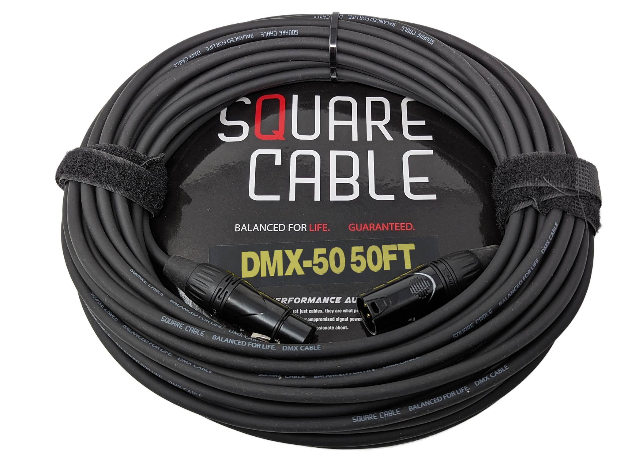 Square Cable DMX-50 | 50ft DMX Cable (3-Pin)