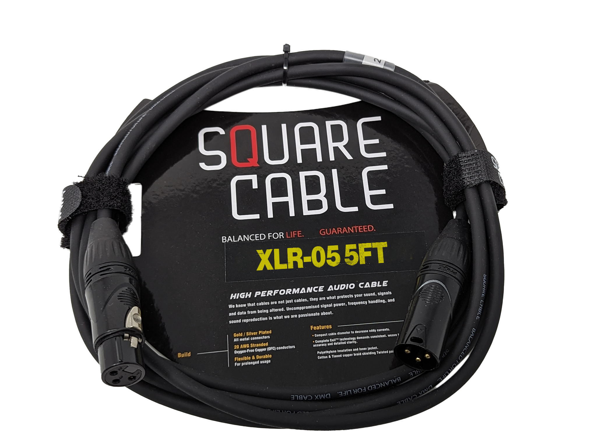 Square Cable XLR-05 | 5ft XLR to XLR Cable