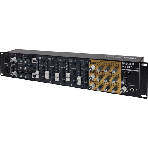 Tascam MZ-223 | Multi-Zone Mixer with 5 Input Channels & 3 Zone Outputs