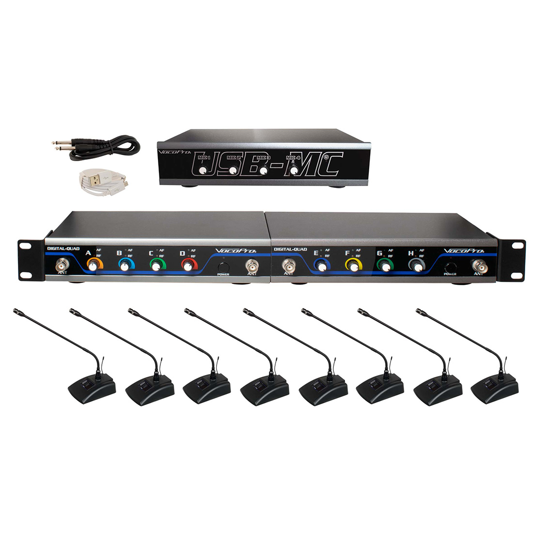 VocoPro USB-Conference-8 | 8 Channel Wireless Microphone/USB Interface